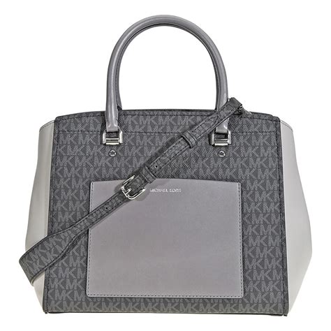 gray michael kors purse|michael kors signature tote gray.